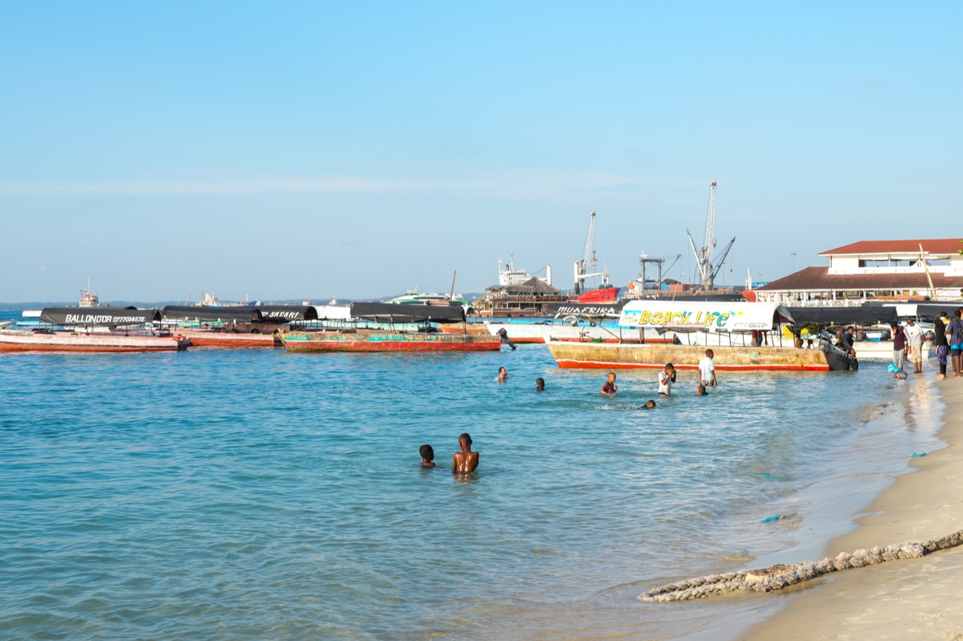 Zanzibar's turquoise coastline in Tanzania